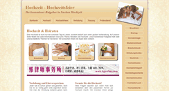 Desktop Screenshot of hochzeit-hochzeitsfeier.de